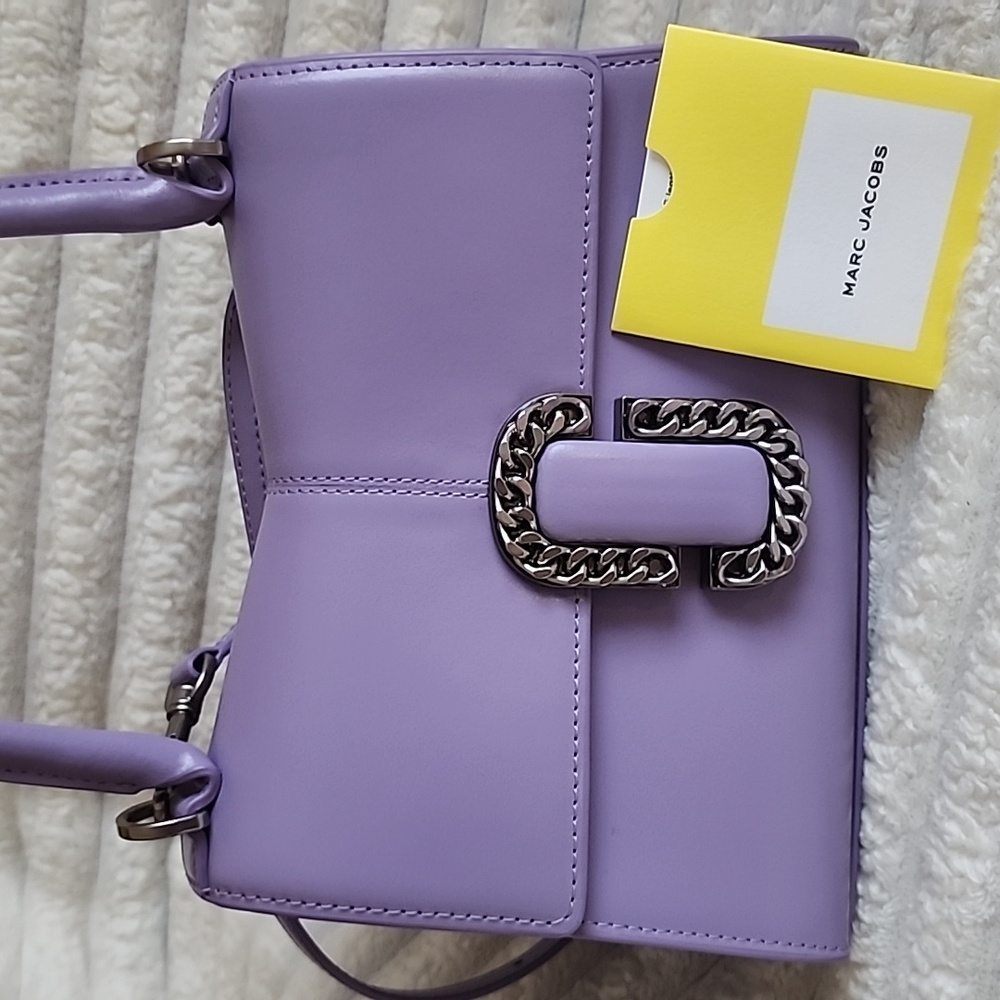 Marc Jacobs Lavender Leather Handbag - Picture 6 of 8